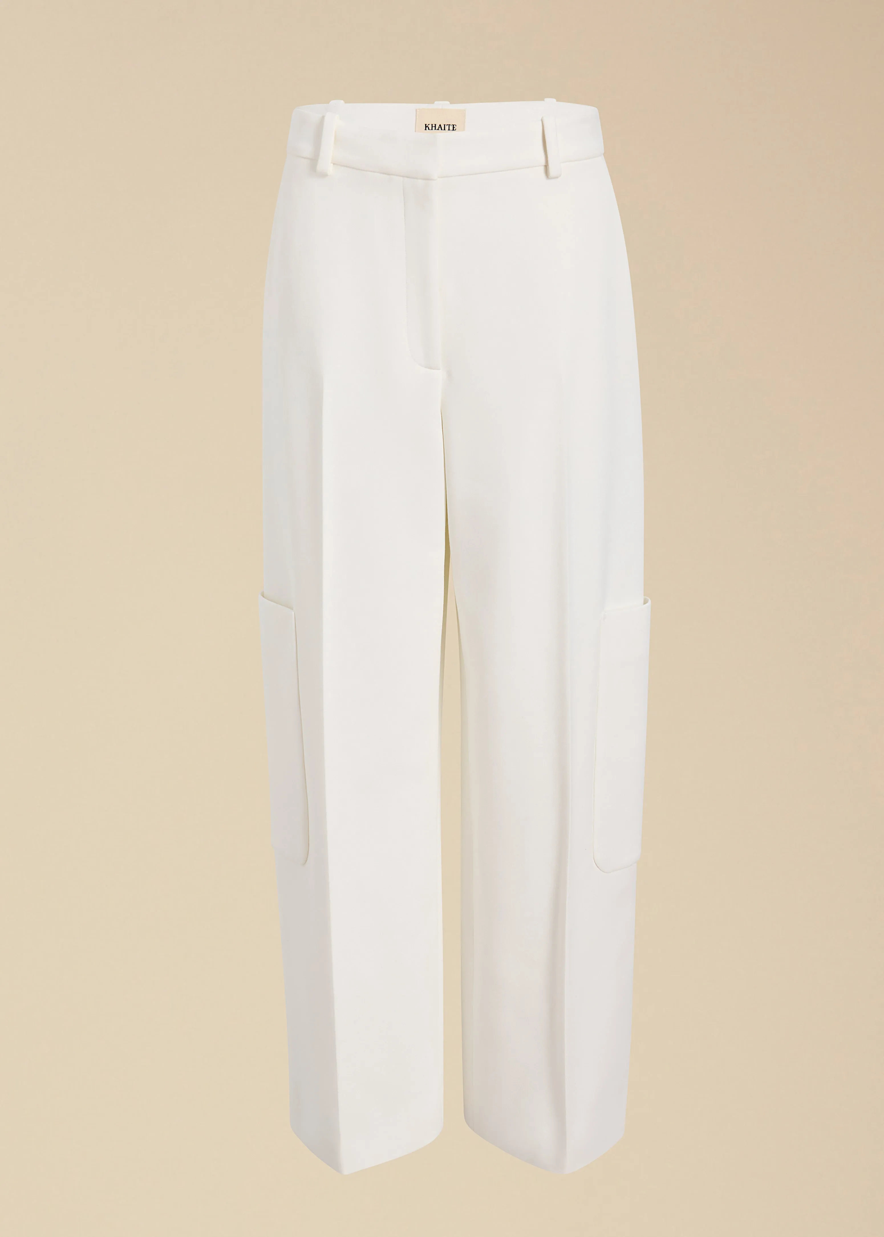 Caiton Pant in Chalk sold by KHAITE