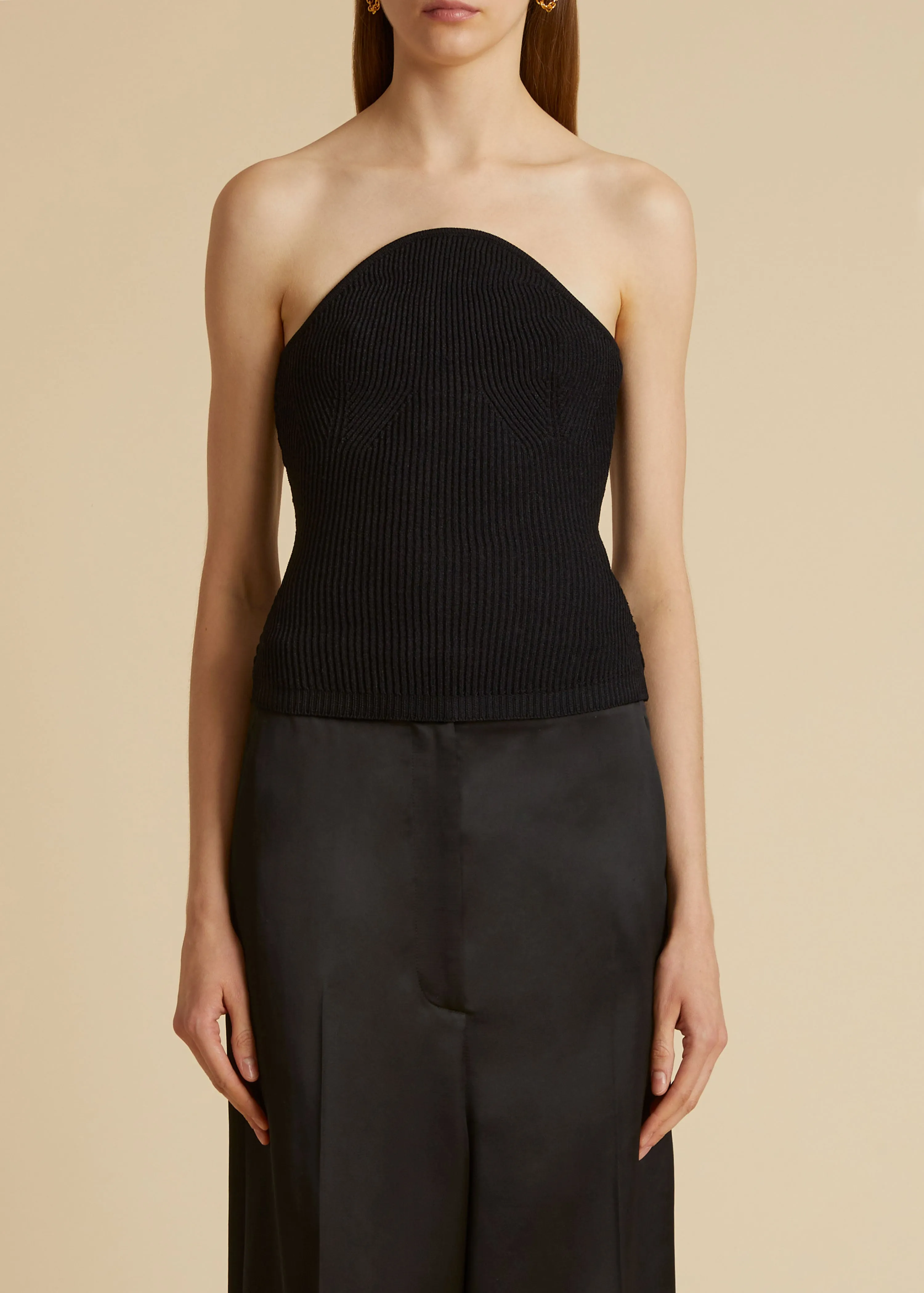 Jericho Top in Black sold by KHAITE product image thumbnail 3