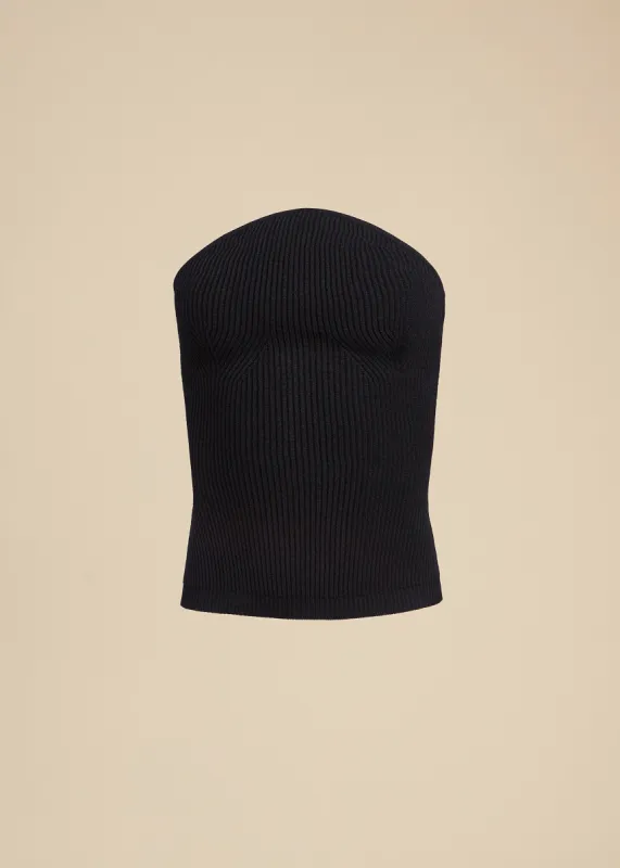 Jericho Top in Black sold by KHAITE