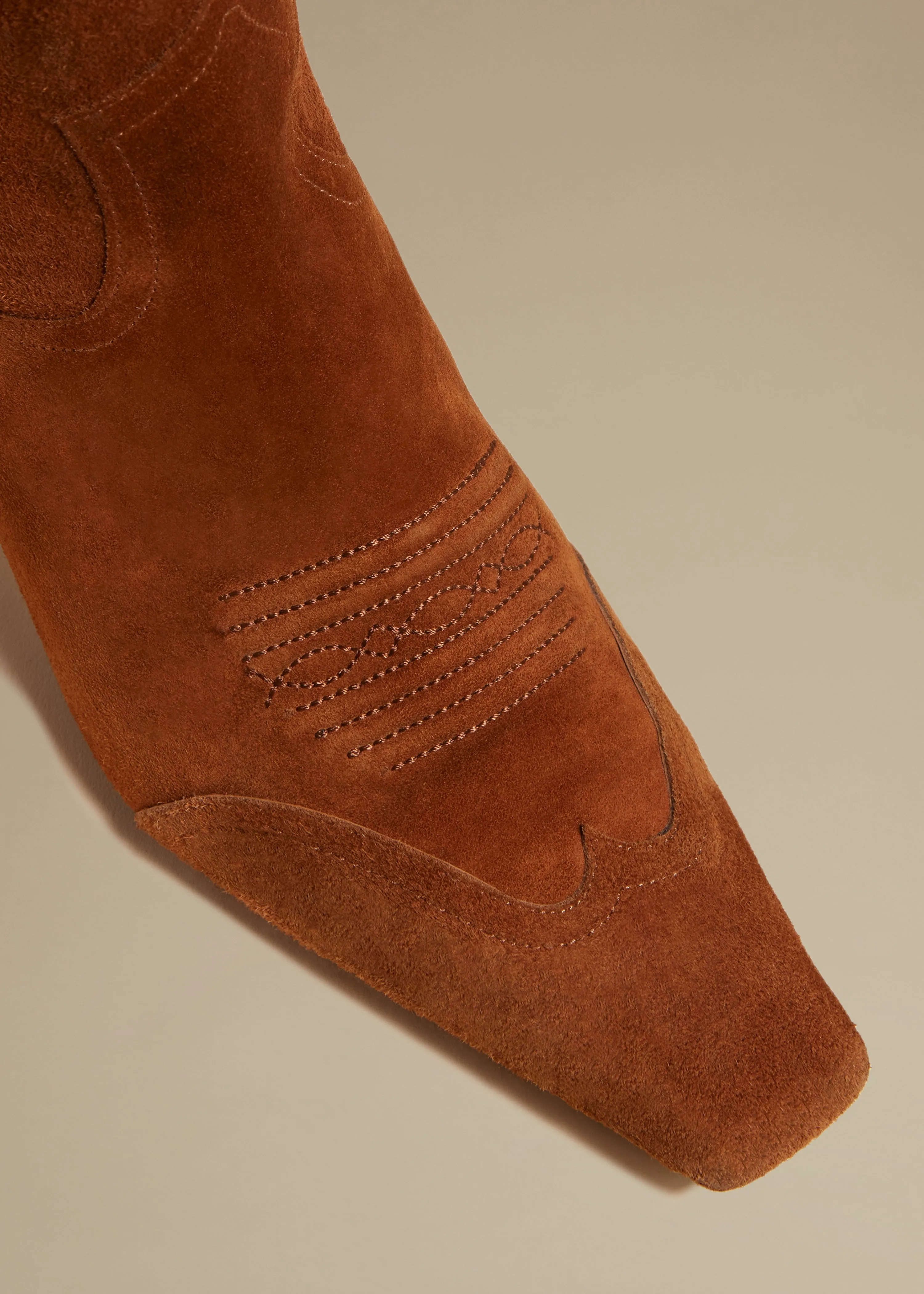 Dallas Knee High Boot in Caramel Suede sold by KHAITE product image thumbnail 4