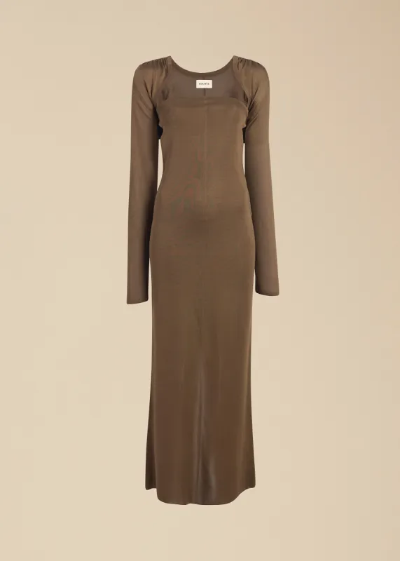 Esmeray Dress in Toffee sold by KHAITE