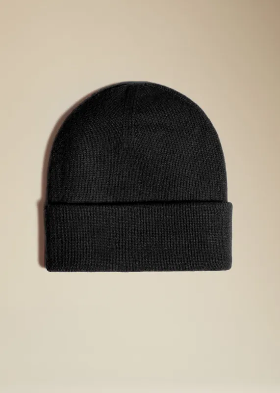 The Sochi Beanie in Black sold by KHAITE