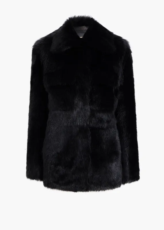 Iana Jacket in Black Shearling sold by KHAITE
