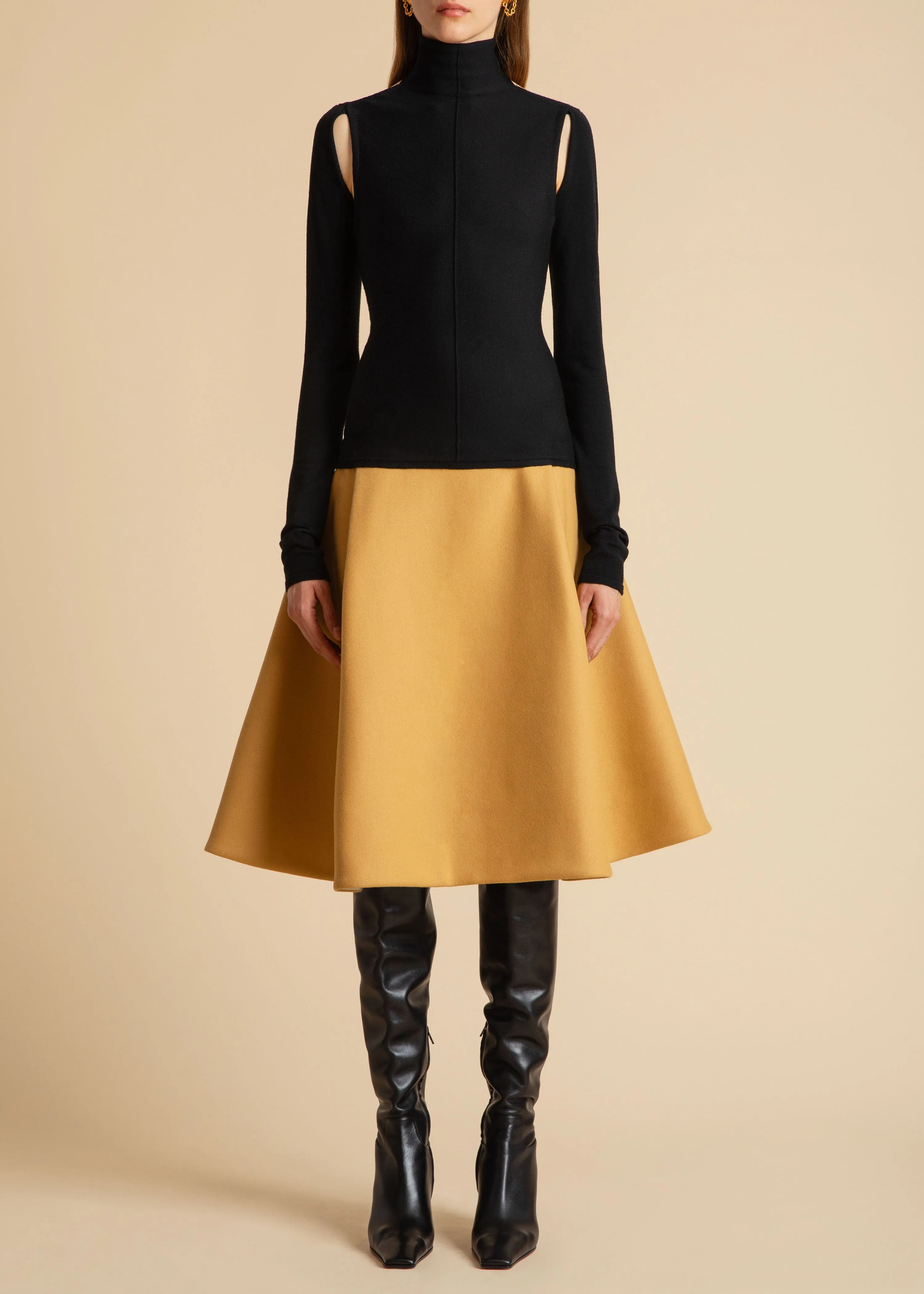 The Marlowe Top in Black sold by KHAITE