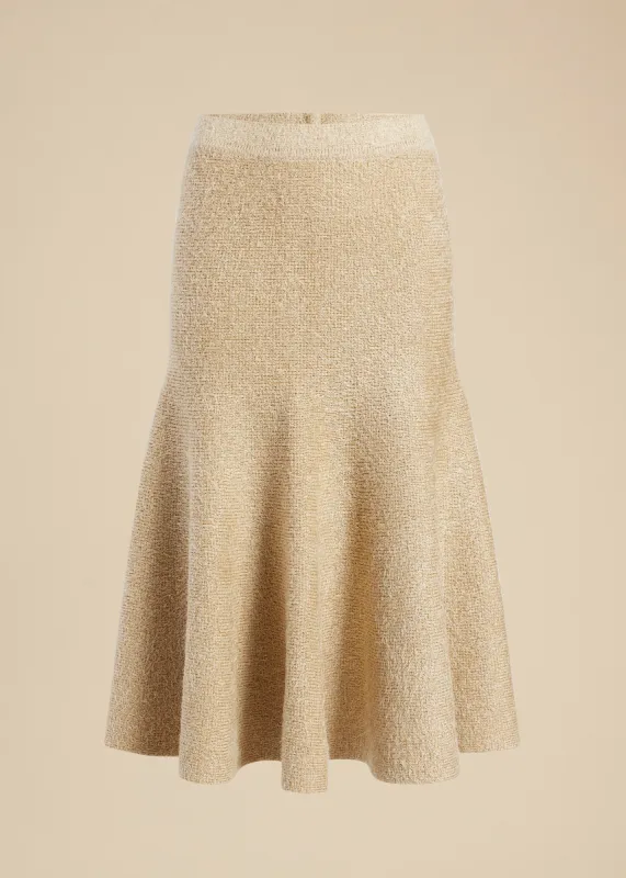 Cadence Skirt in Wheat sold by KHAITE