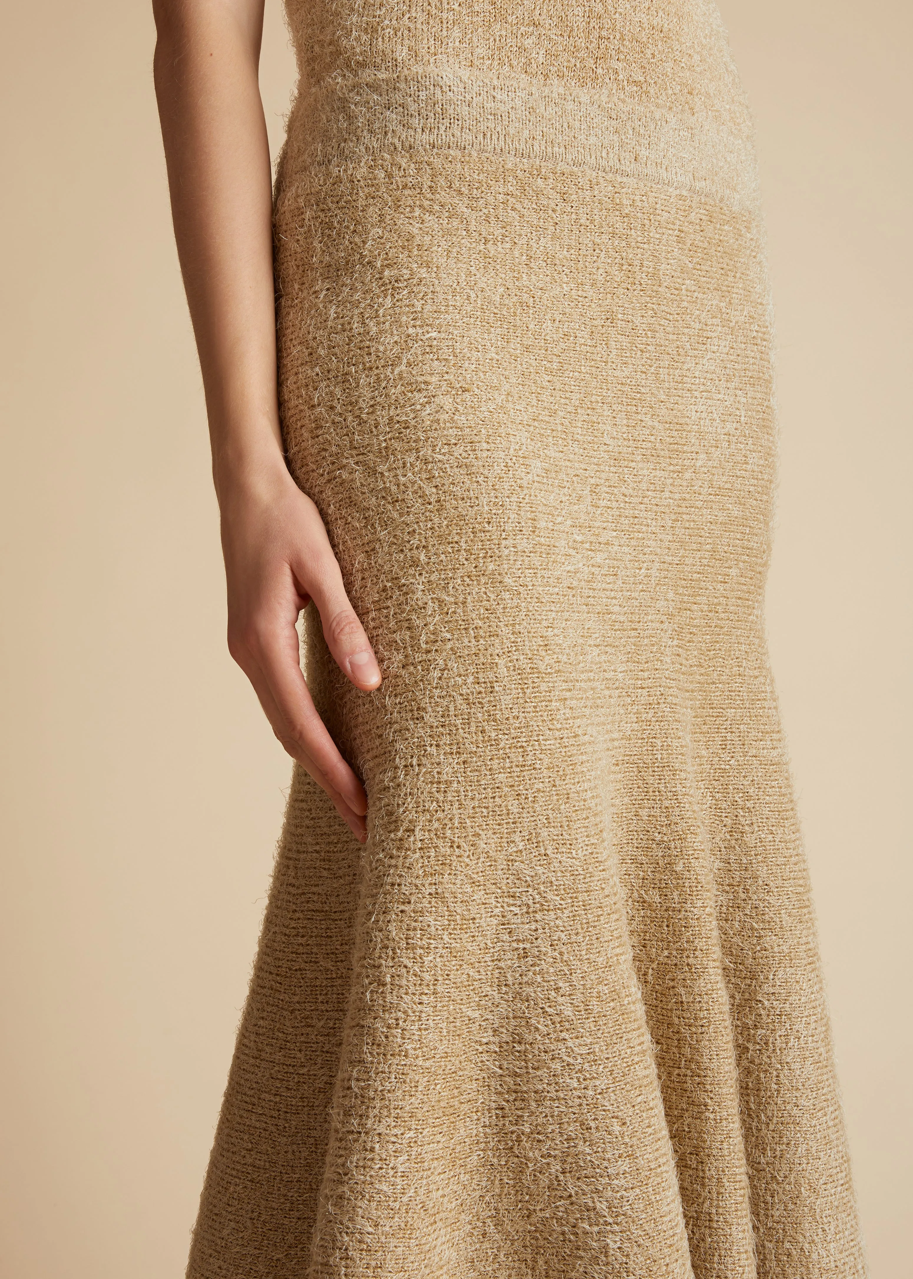Cadence Skirt in Wheat sold by KHAITE product image thumbnail 5