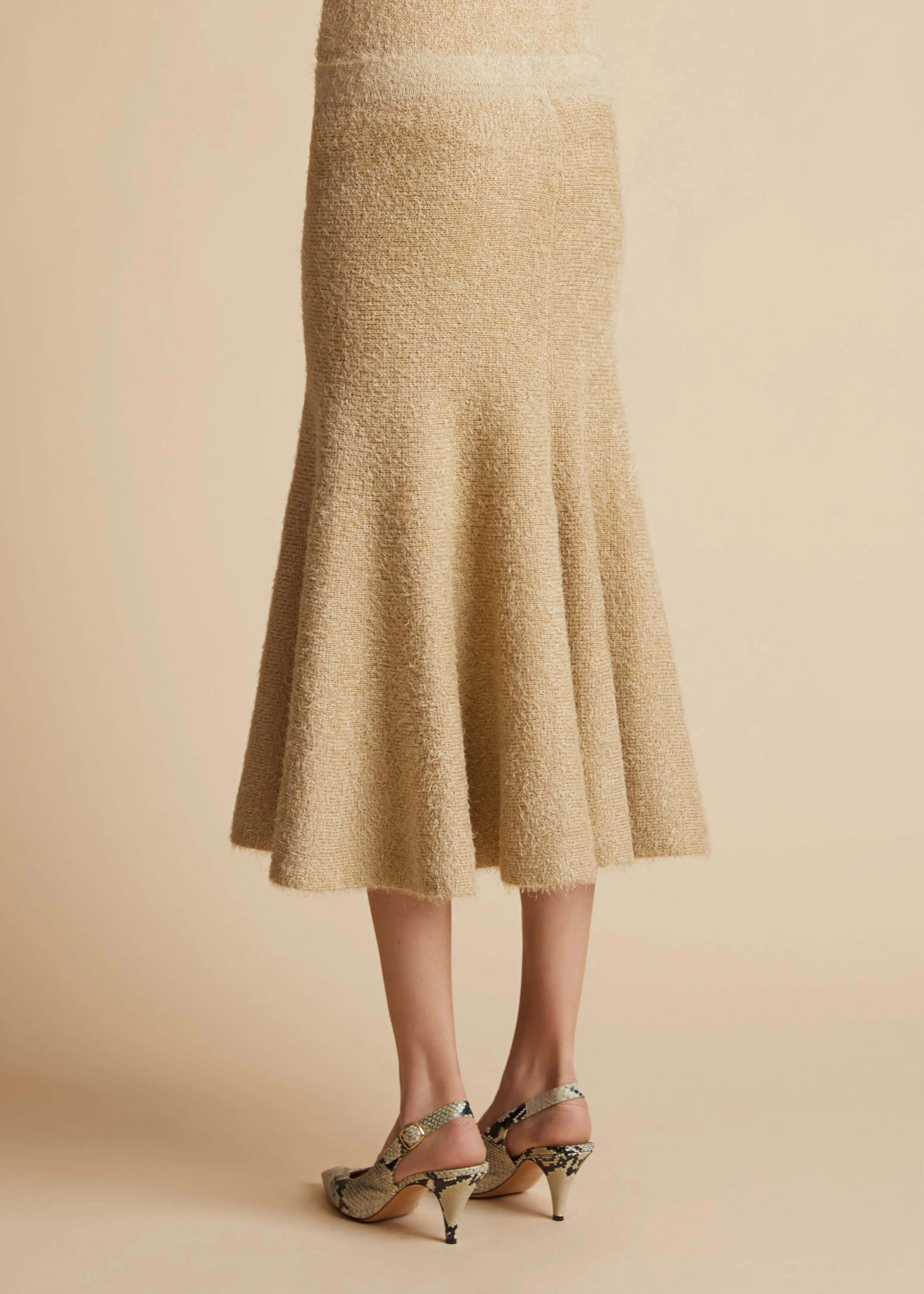 Cadence Skirt in Wheat sold by KHAITE product image thumbnail 4