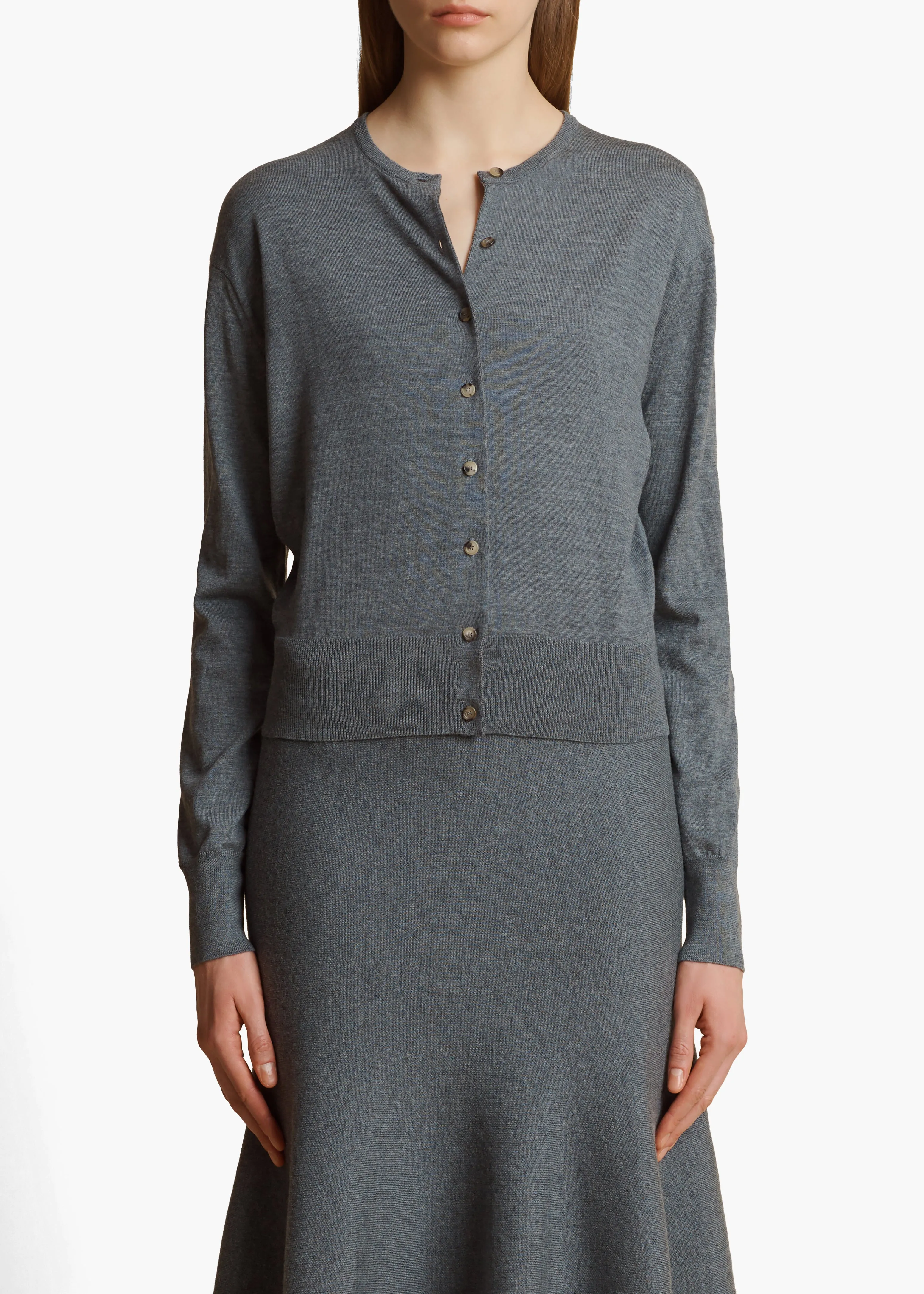 Jackie Cardigan in Sterling sold by KHAITE product image thumbnail 3
