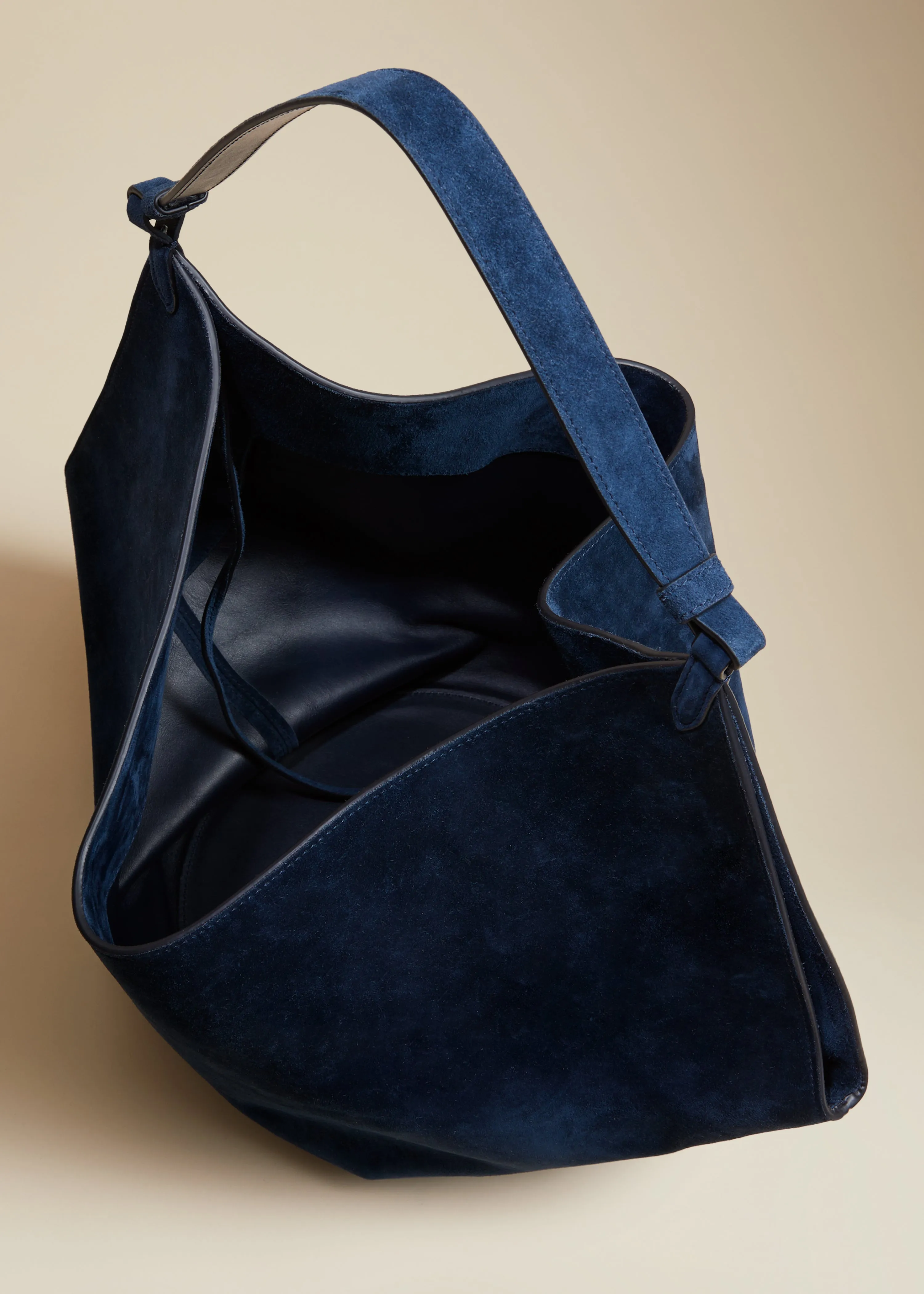 The Medium Lotus Tote in Midnight Suede sold by KHAITE product image thumbnail 4