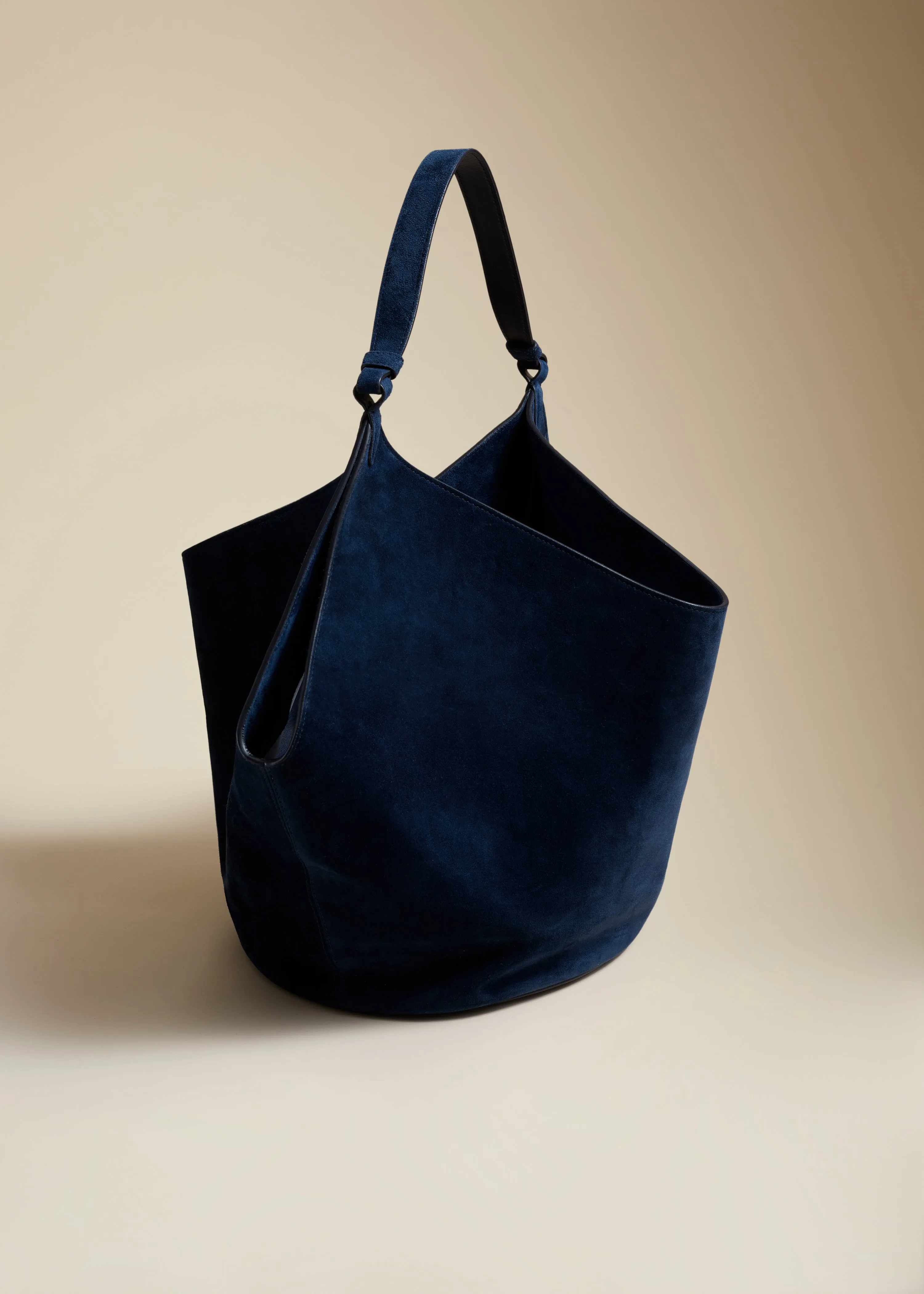 The Medium Lotus Tote in Midnight Suede sold by KHAITE product image thumbnail 2