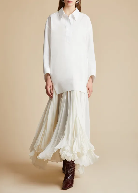 The Kal Dress in White sold by KHAITE
