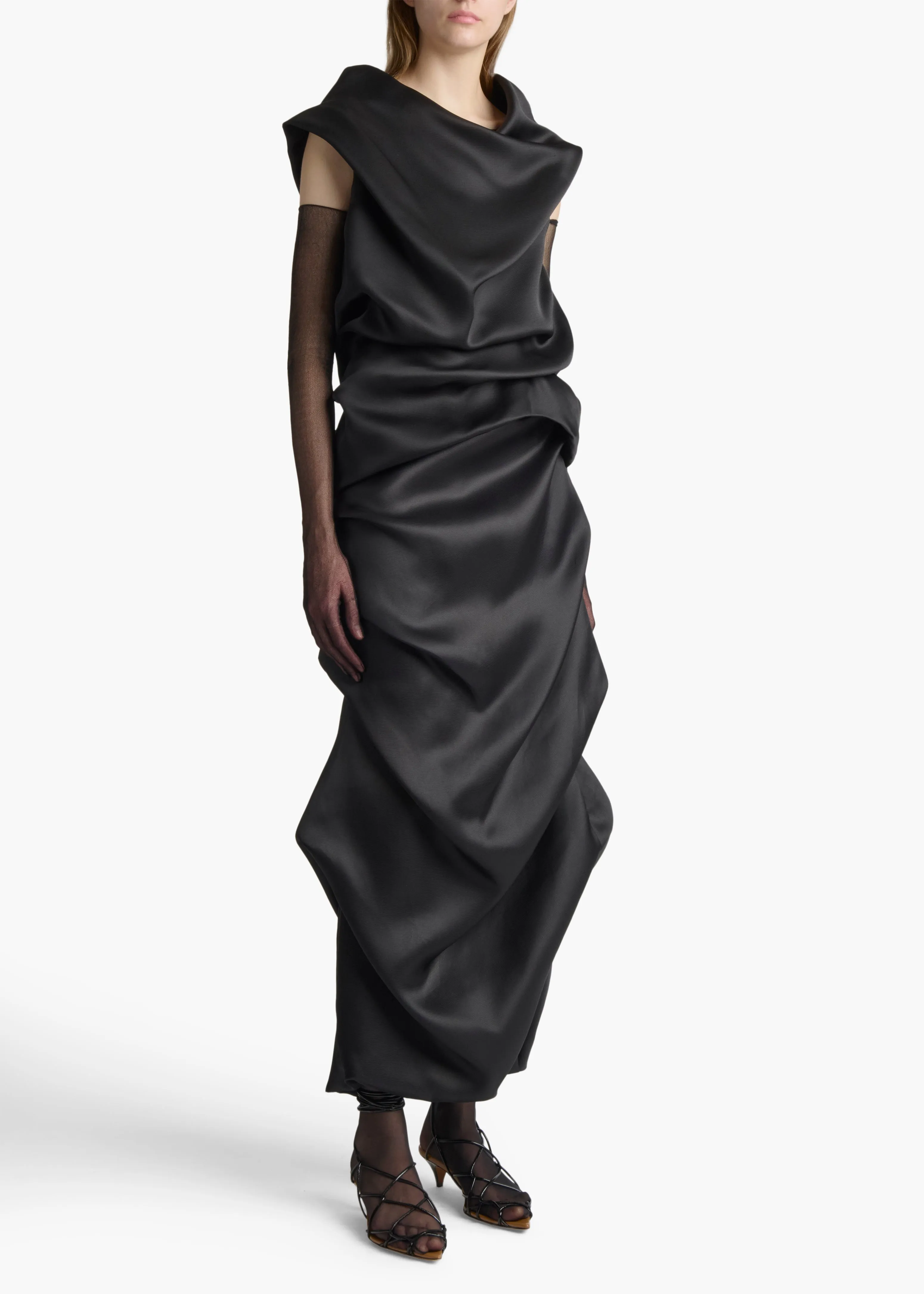 Olula Skirt in Black sold by KHAITE product image thumbnail 2