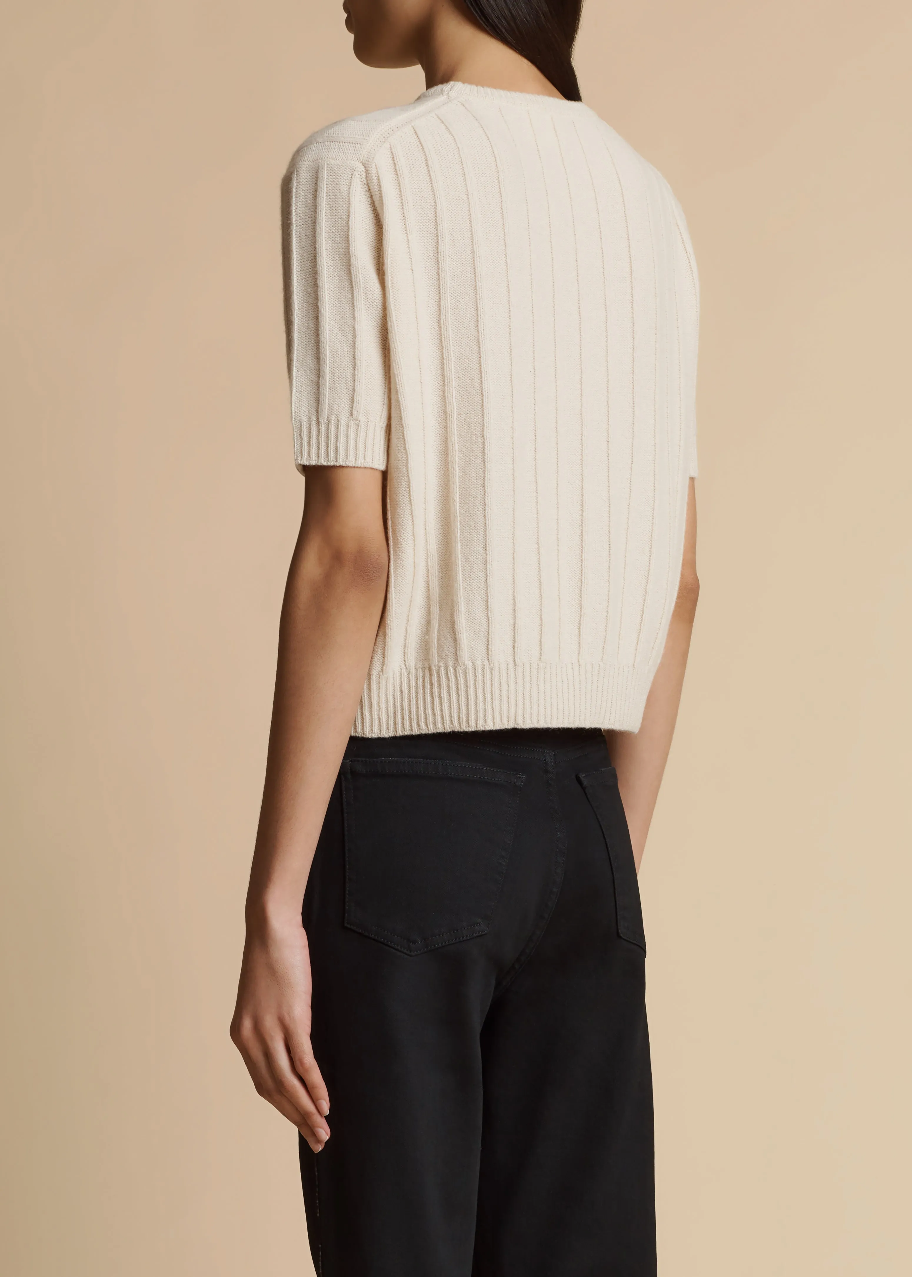 The Esmeralda Sweater in Magnolia sold by KHAITE product image thumbnail 3