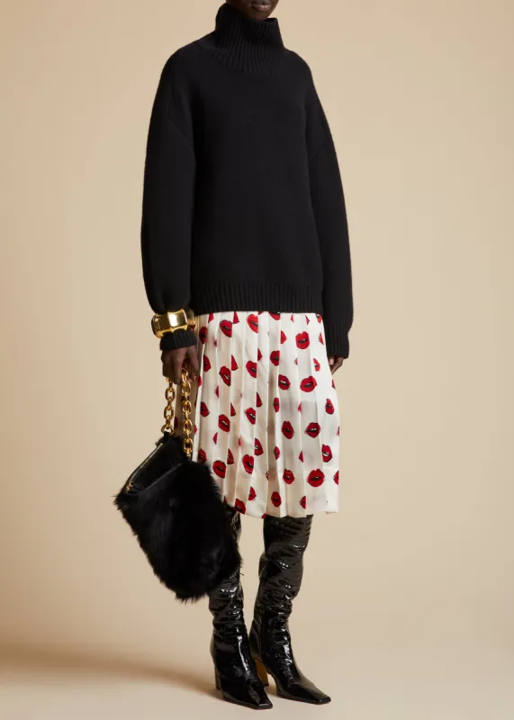 The Landen Sweater in Black sold by KHAITE