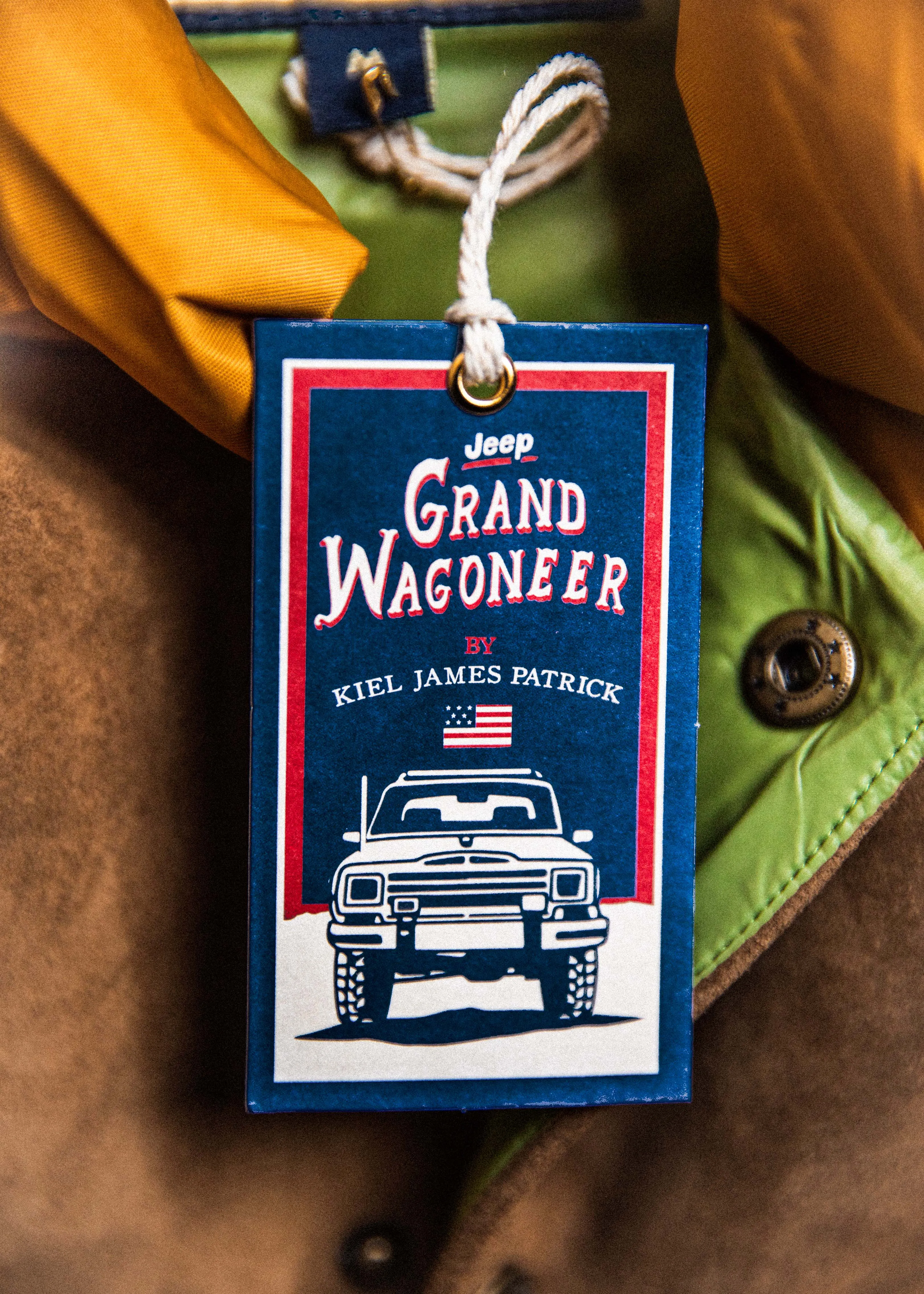Jeep® x KJP Grand Wagoneer Puffer Vest in Tan sold by Kiel James Patrick product image thumbnail 3