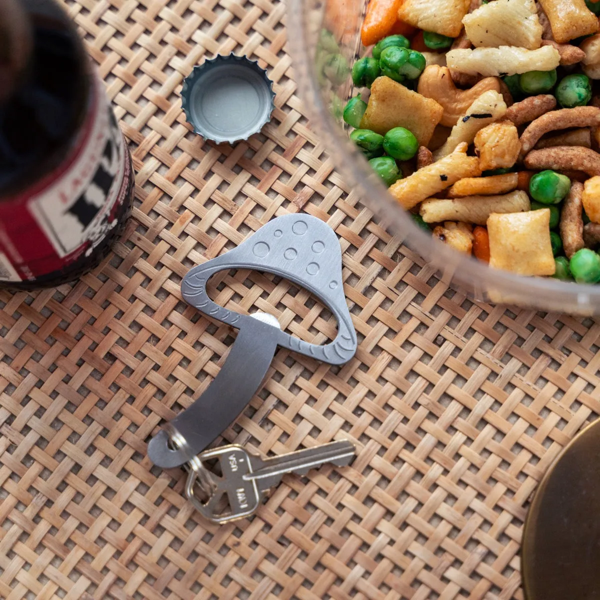 Mushroom Keychain Bottle Opener sold by Kikkerland product image thumbnail 3