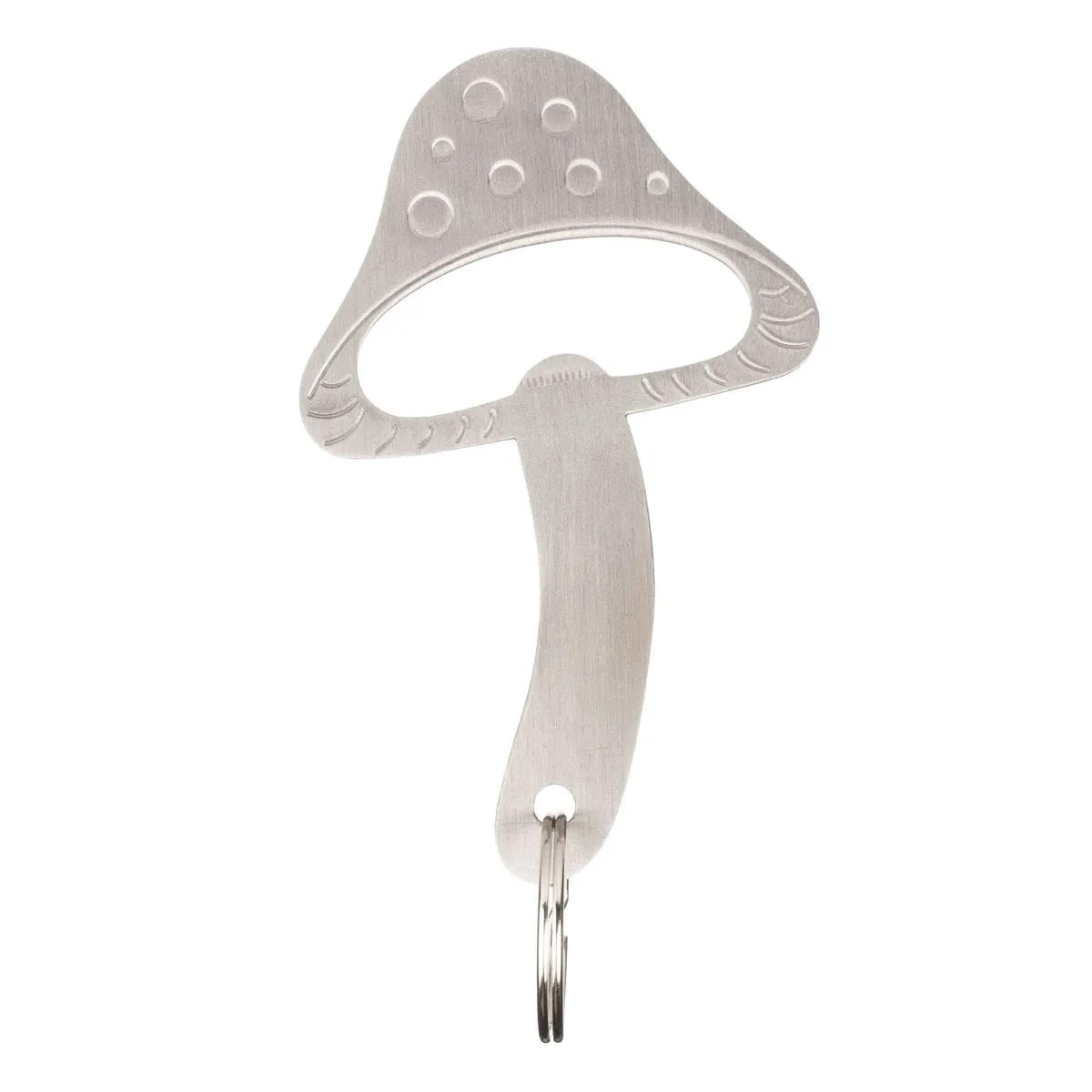 Mushroom Keychain Bottle Opener sold by Kikkerland