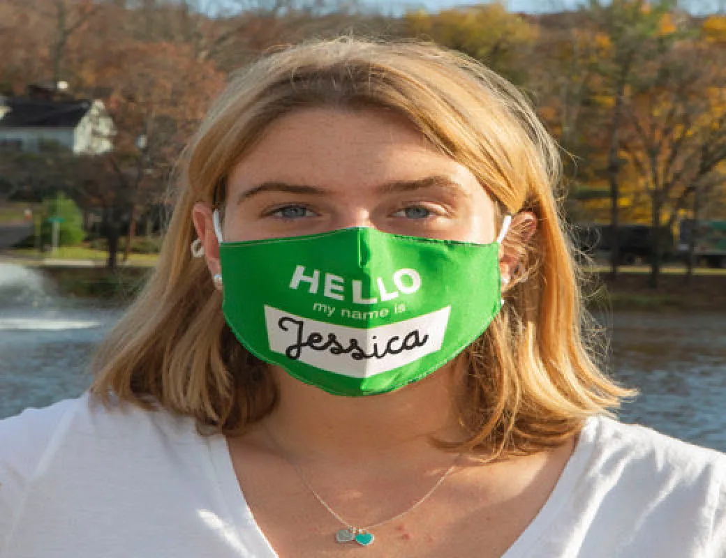 Hello Face Mask sold by Kikkerland