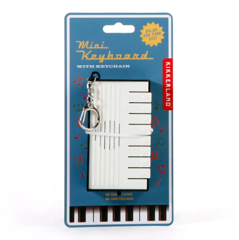 On the Go Mini Piano Keyboard Keychain sold by Kikkerland