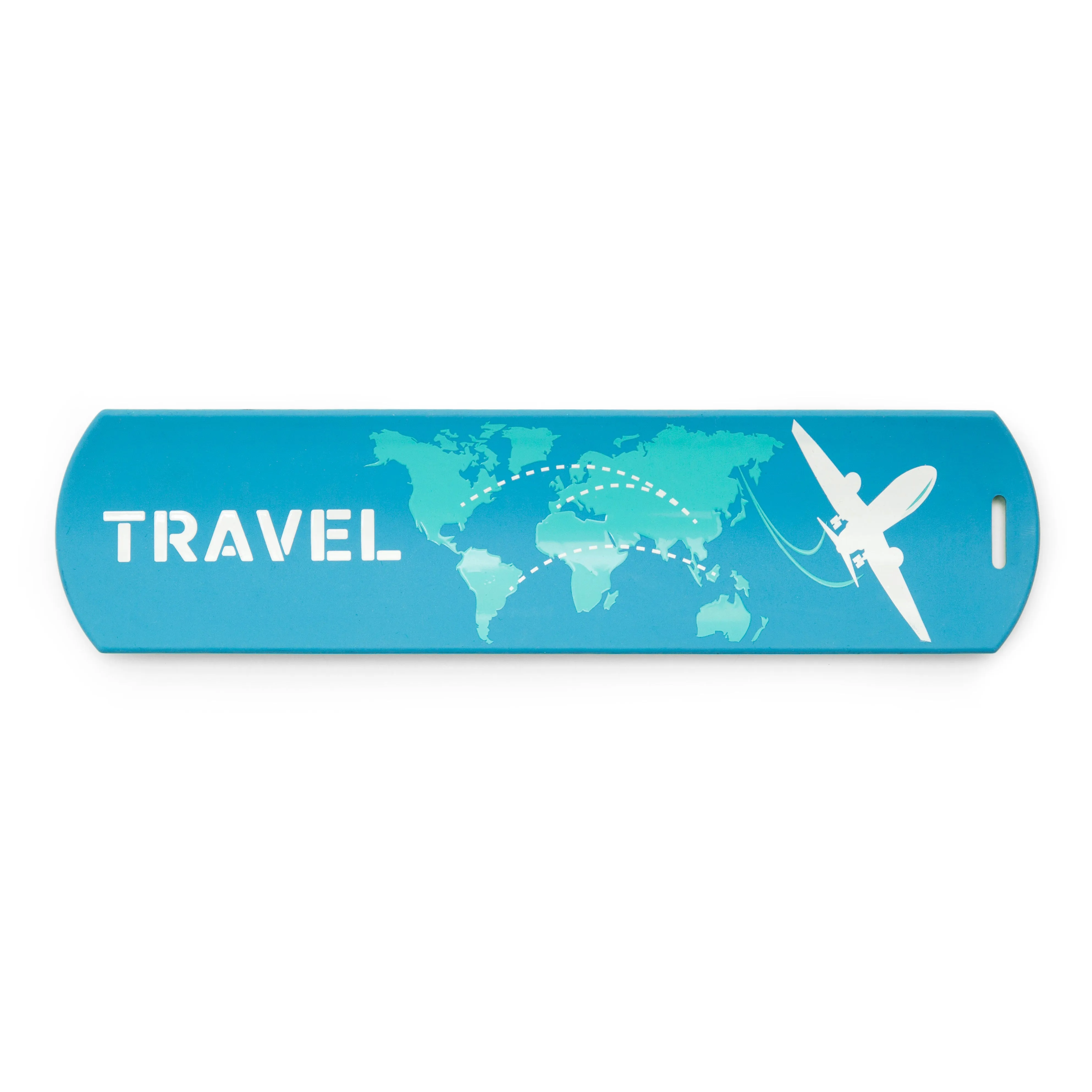 Blue Slap Luggage Tag sold by Kikkerland