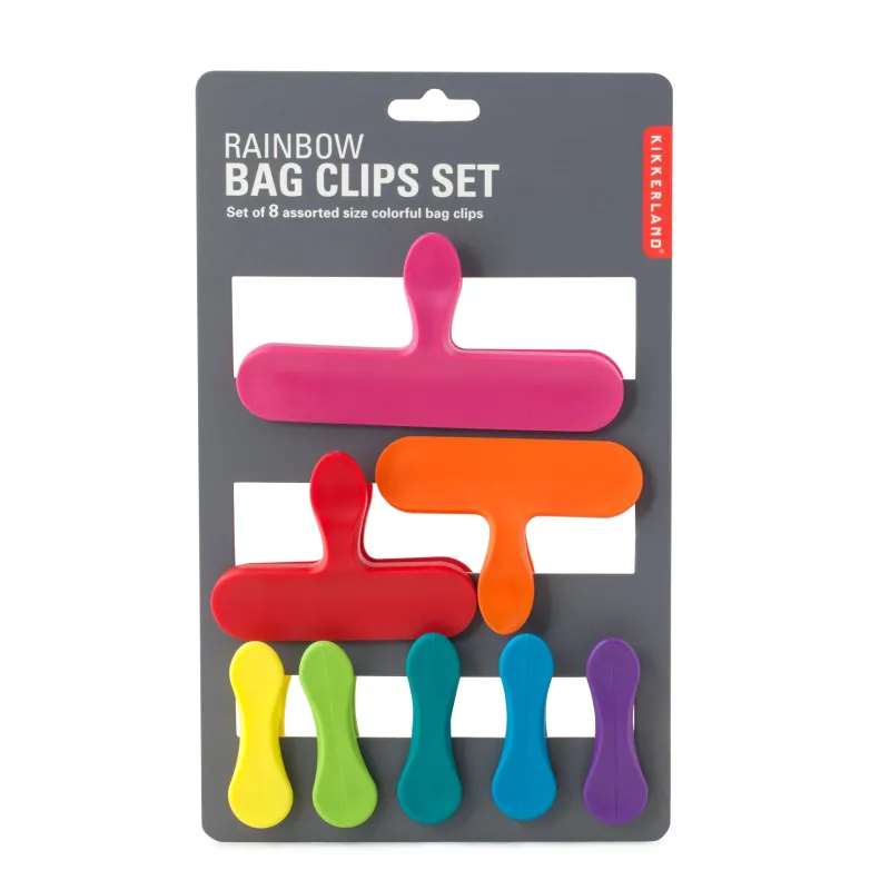 Rainbow Bag Clips Assortment sold by Kikkerland