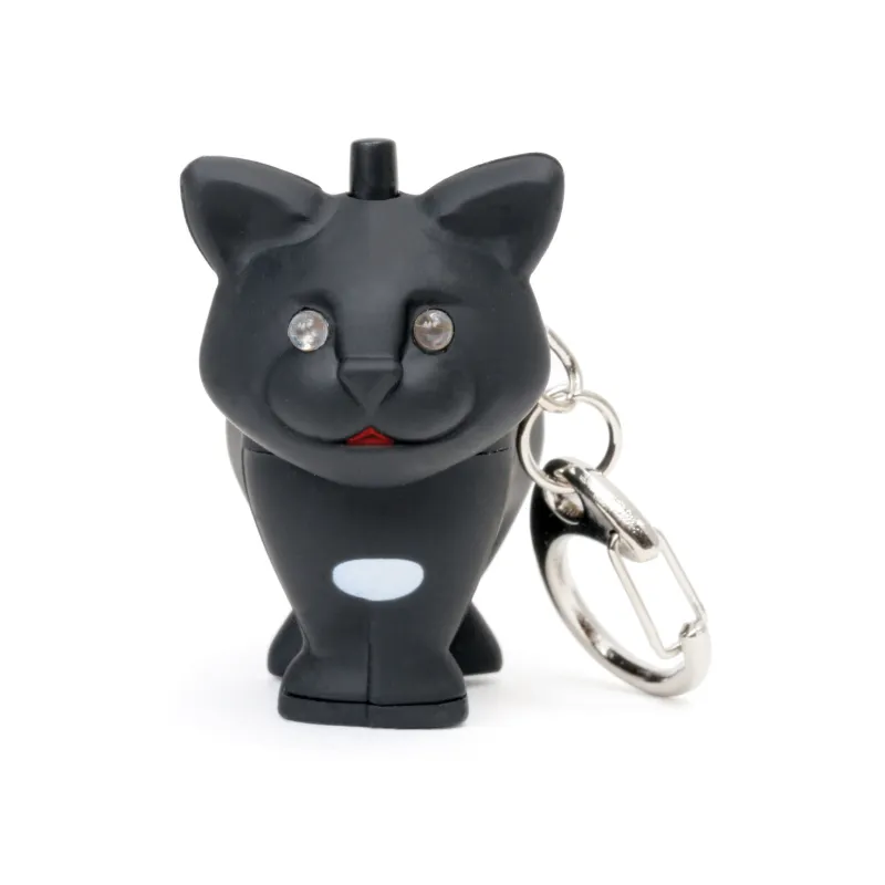 Cat LED & Sound Keychain sold by Kikkerland