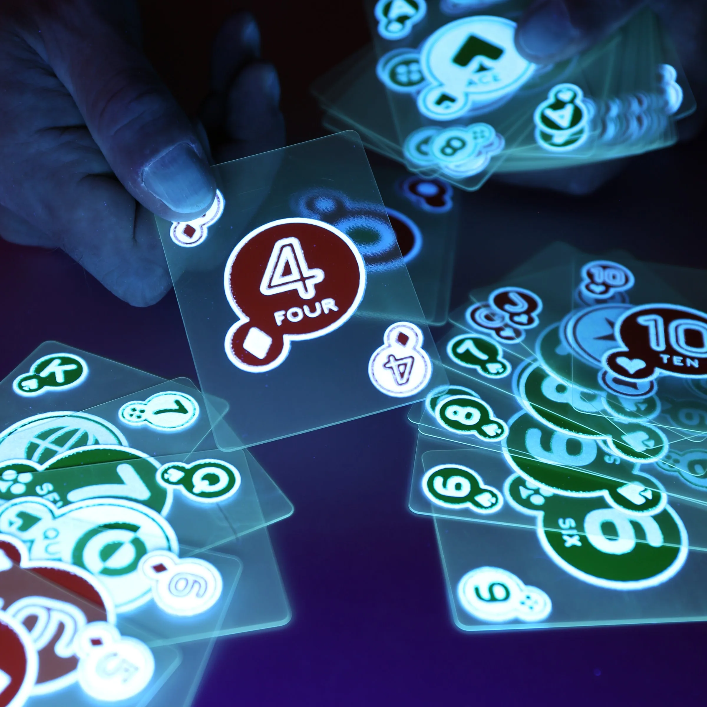 Glow In The Dark Playing Cards sold by Kikkerland product image thumbnail 4