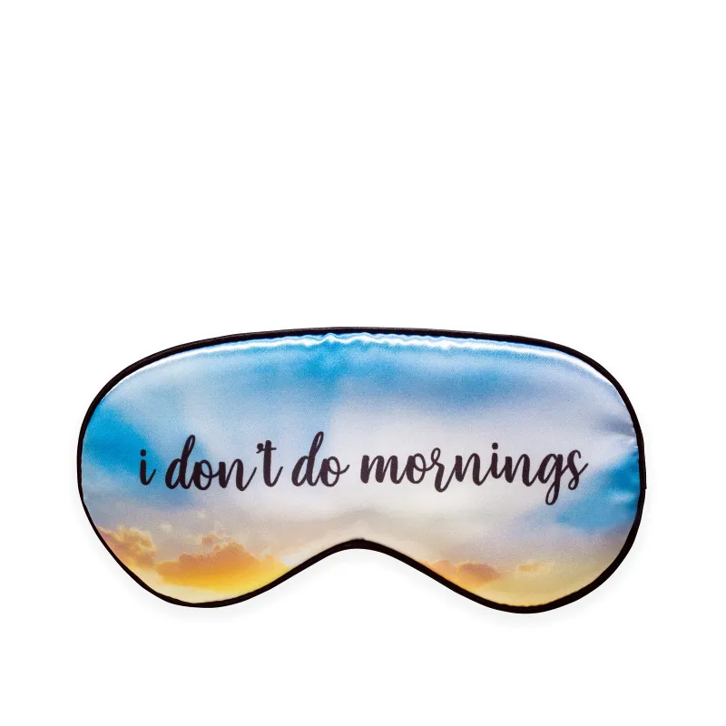 I Don't Do Mornings Ultra Soft Sleepmask sold by Kikkerland