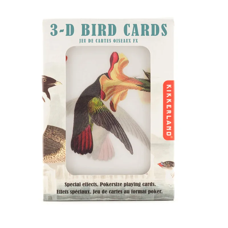 3-D Bird playing cards sold by Kikkerland