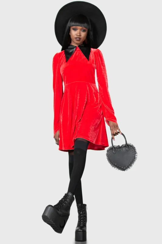 Cathedral II Skater Dress [RED] sold by Killstar