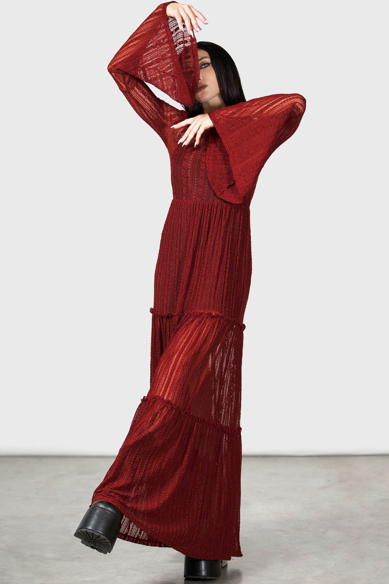 【関税込み】ROKSANDA 'Amanita' dress Amanita silk cocktail dress in burgundy - Roksanda | Mytheresa