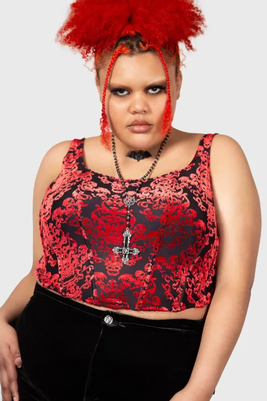 Snarl Corset Top [PLUS] sold by Killstar