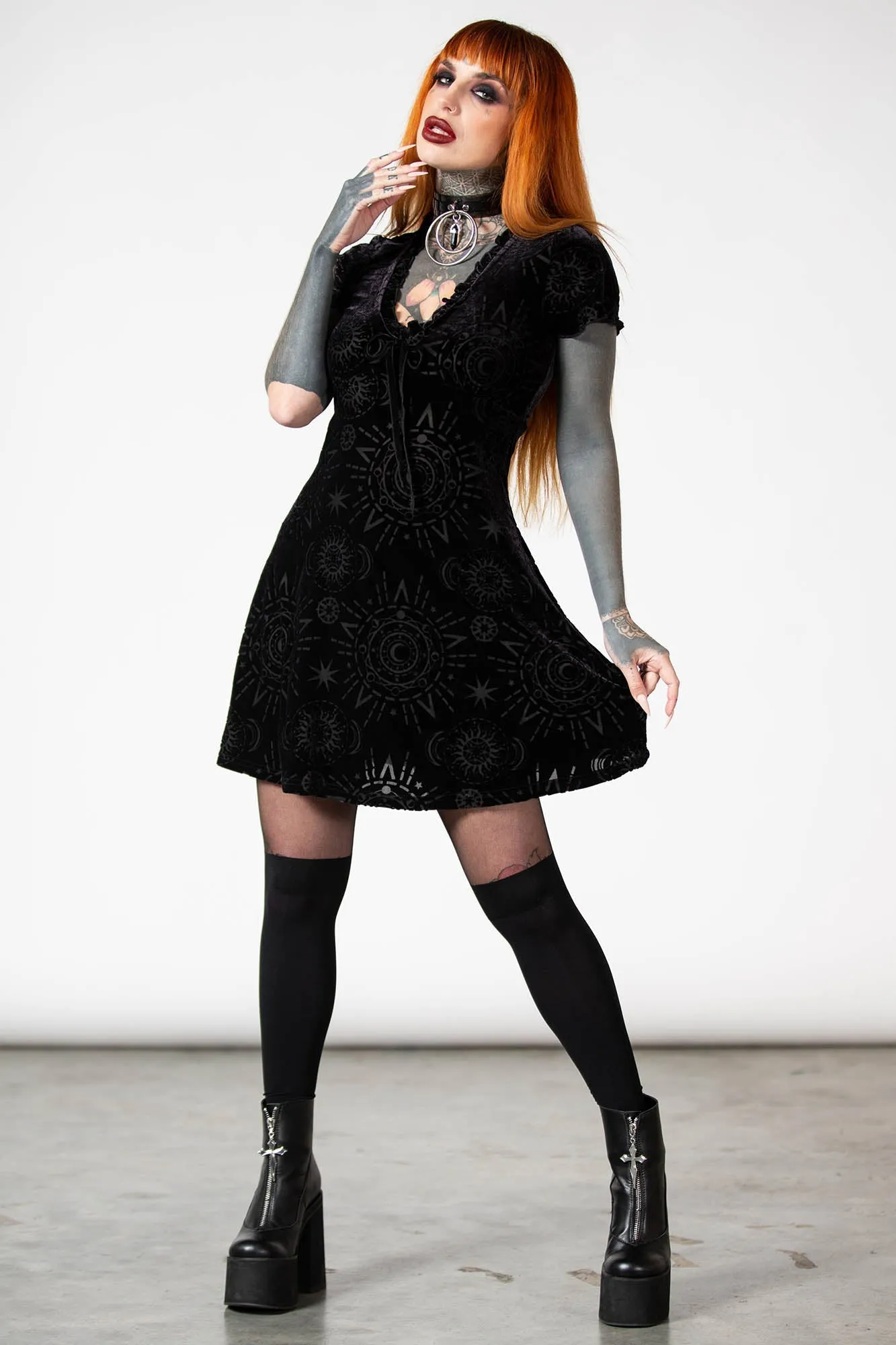Spiritual Chant Burnout Dress sold by Killstar product image thumbnail 3