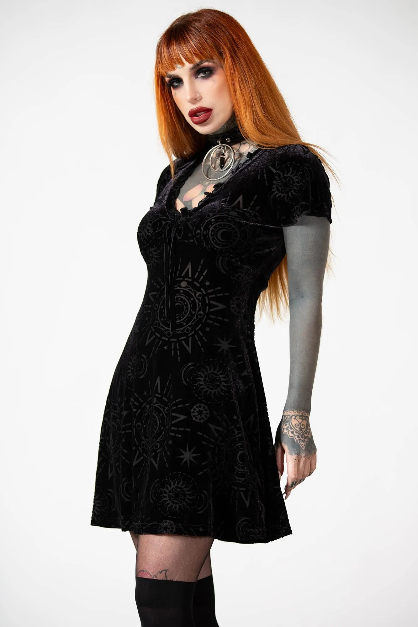 Spiritual Chant Burnout Dress sold by Killstar product image thumbnail 4