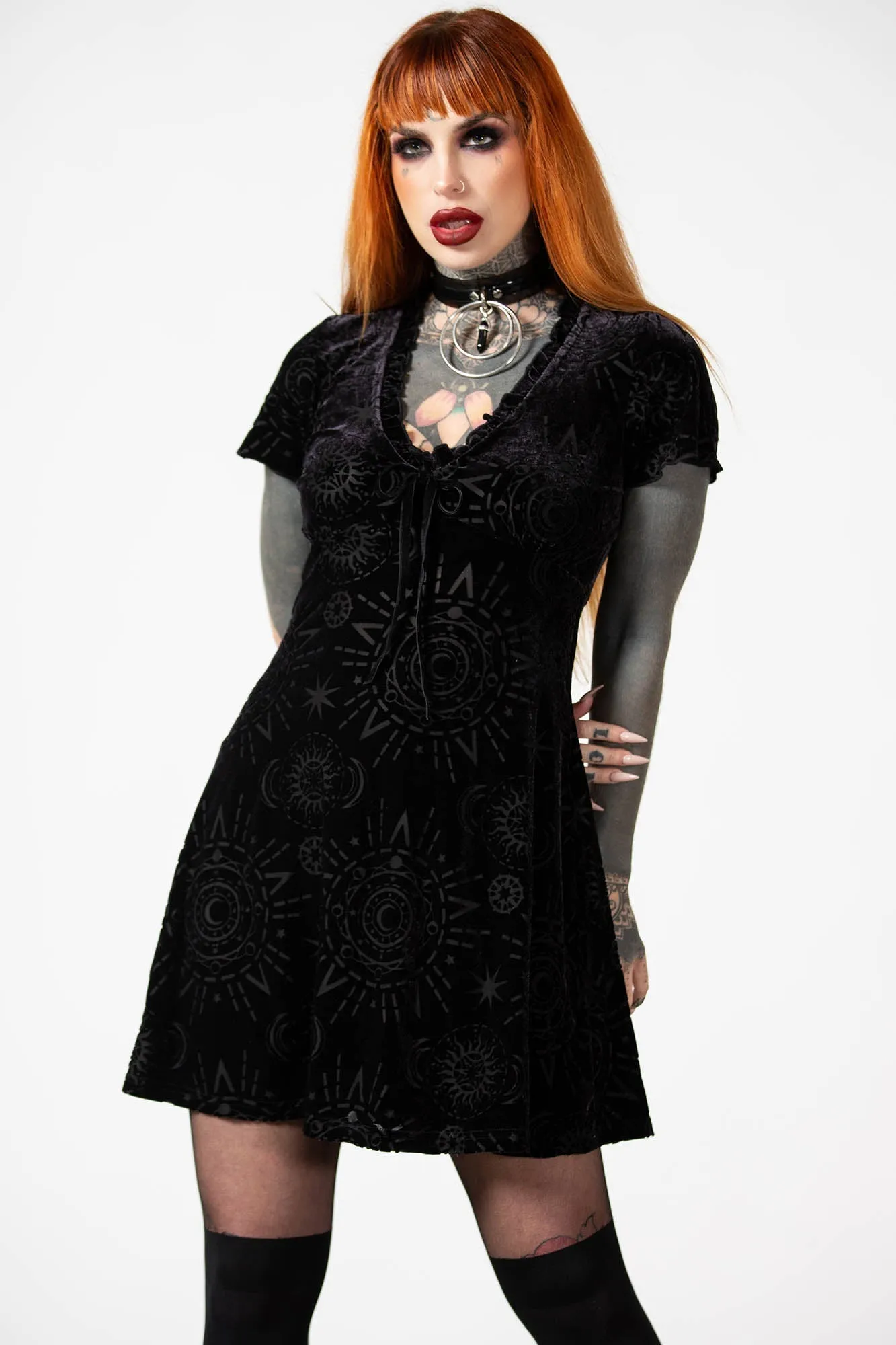 Spiritual Chant Burnout Dress sold by Killstar product image thumbnail 2