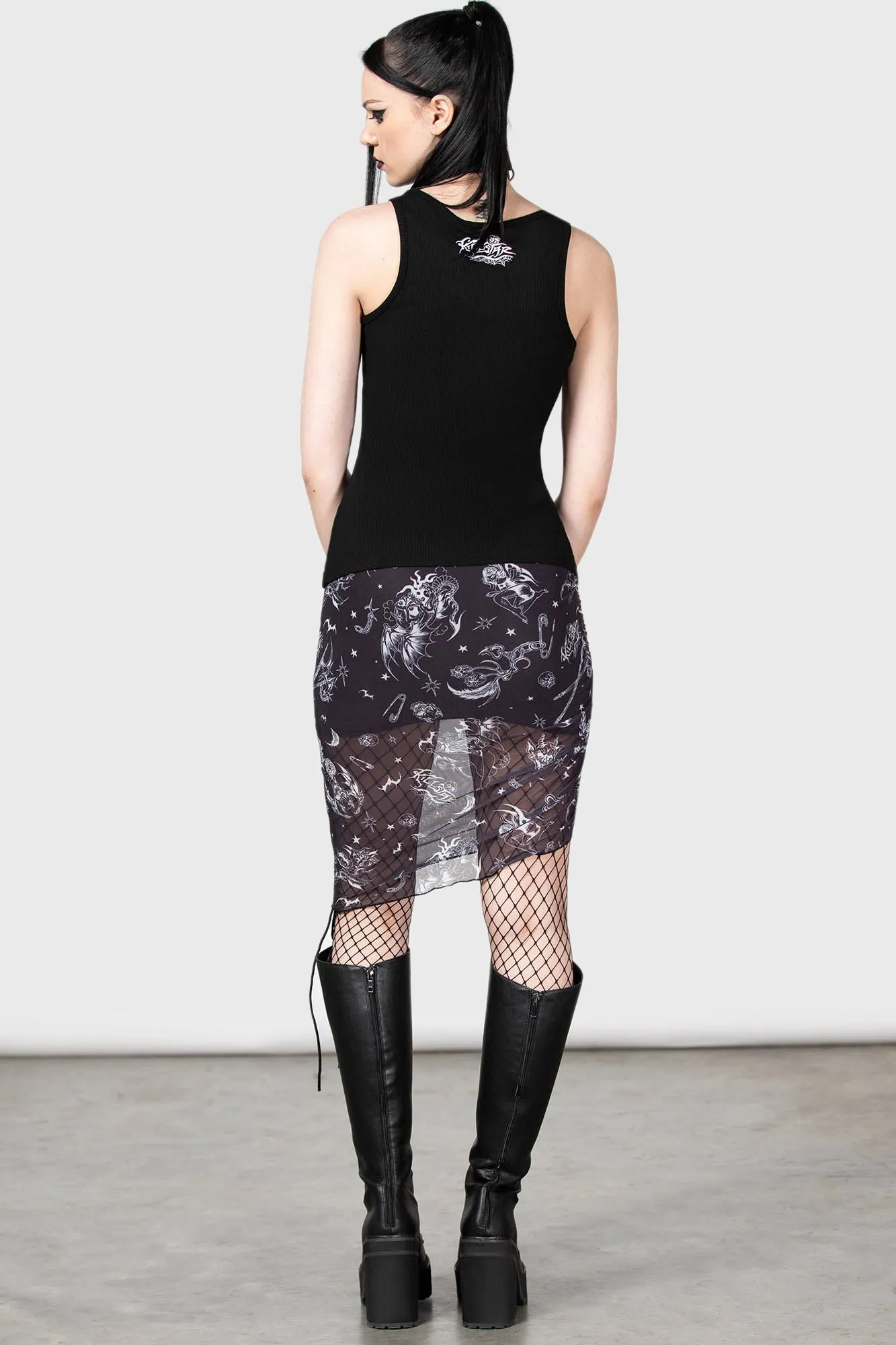 Dazed Skull Mini Skirt sold by Killstar product image thumbnail 4