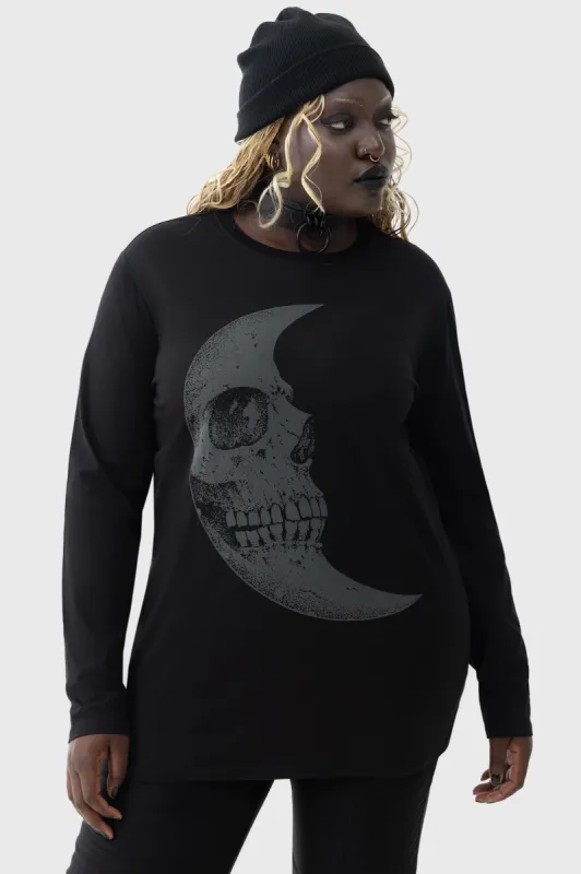 Lunar Crescent Long Sleeve Top [PLUS] sold by Killstar