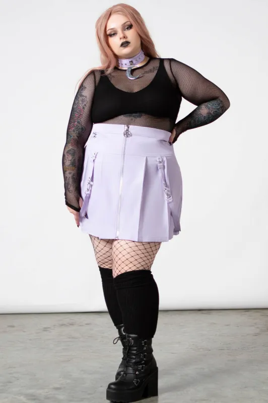 Blaire B*tch Mini Skirt [PASTEL LILAC] [PLUS] sold by Killstar