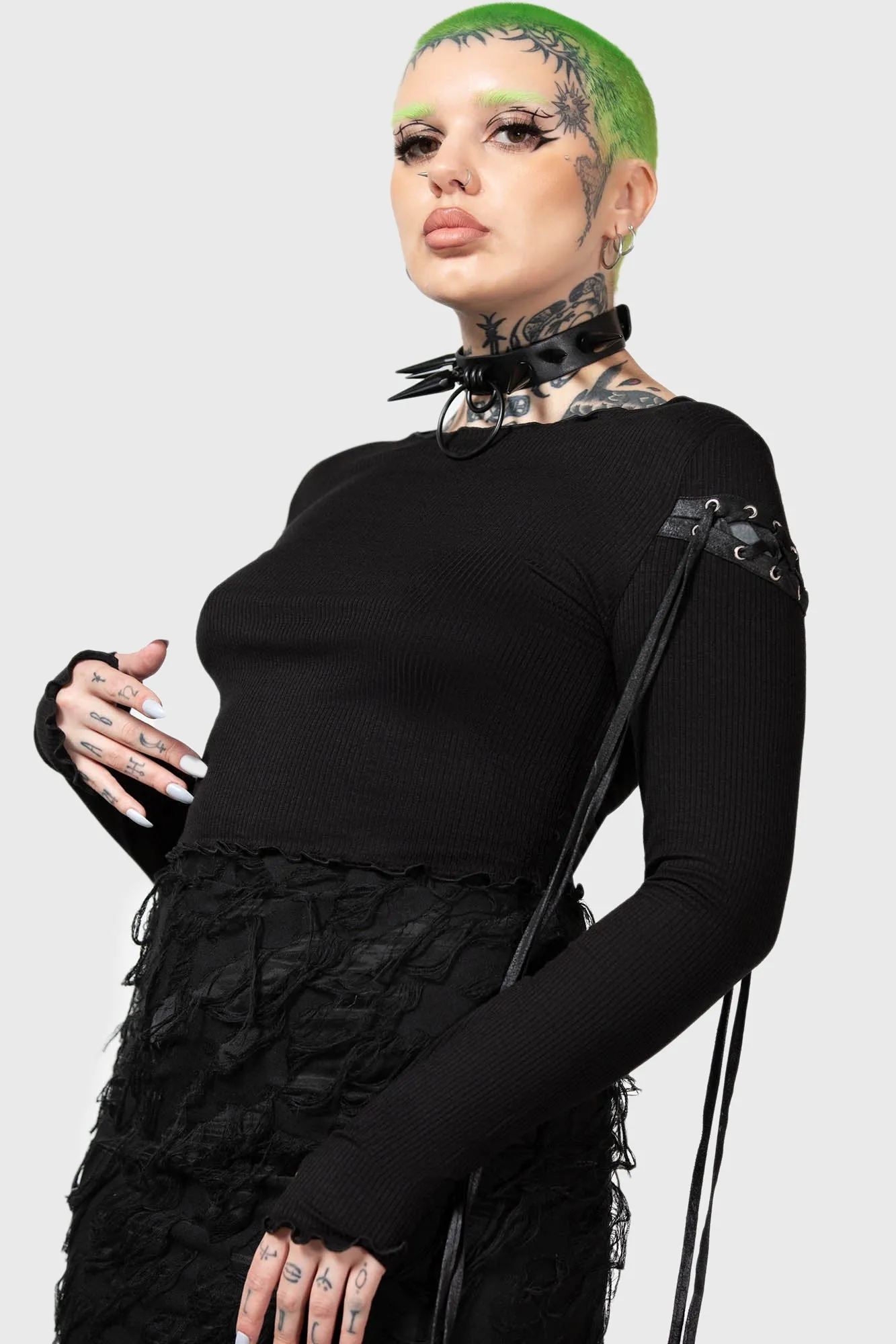 Shailagh Long Sleeve Top - Resurrect sold by Killstar product image thumbnail 4