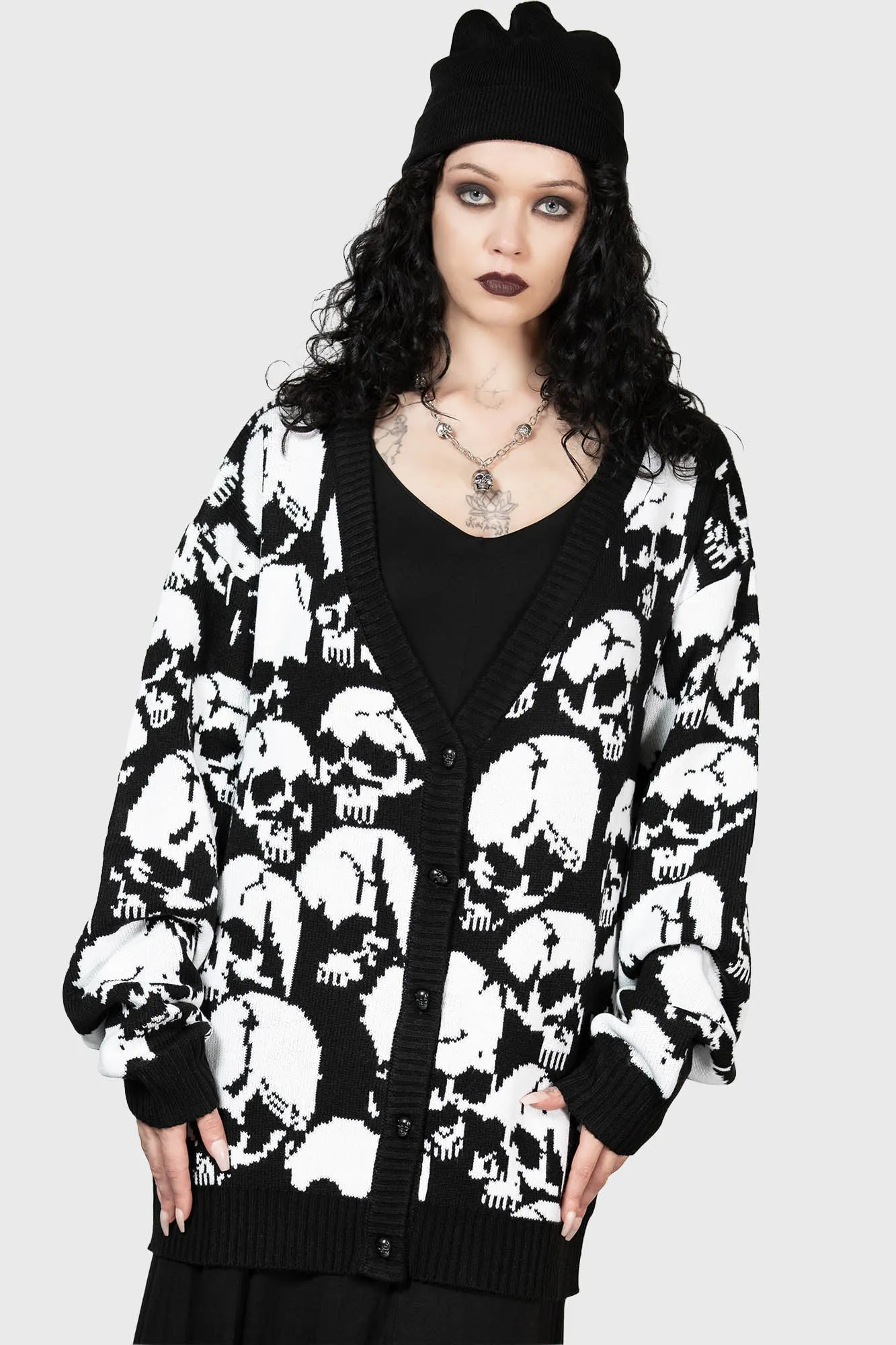Bone Idle Cardigan sold by Killstar product image thumbnail 5