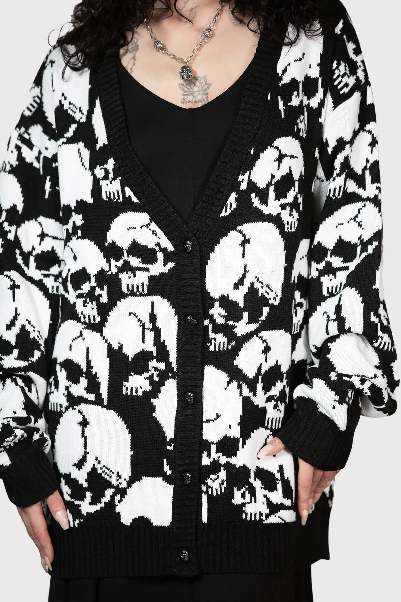 Bone Idle Cardigan sold by Killstar product image thumbnail 3