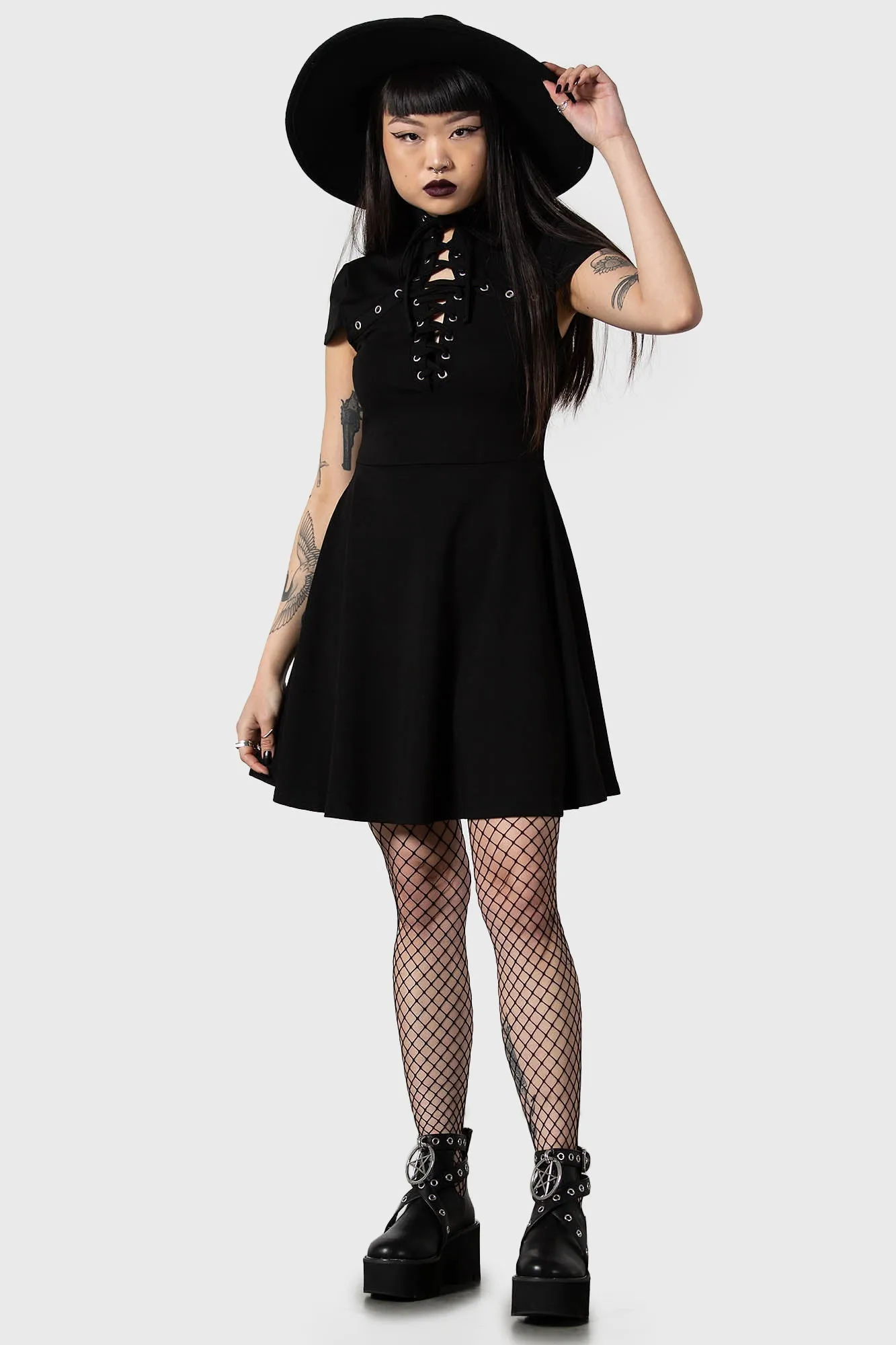 Tied Up Skater Dress sold by Killstar product image thumbnail 3