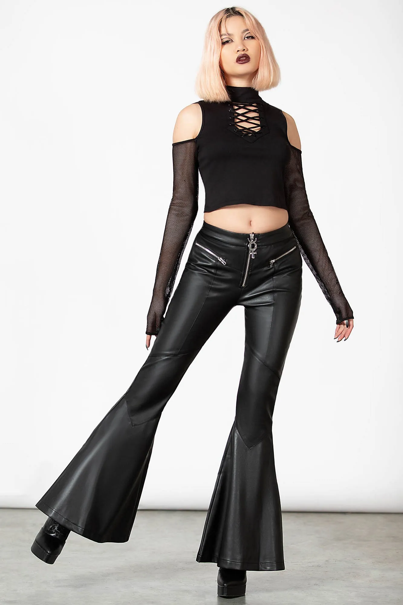 Dark Half Long Sleeve Top sold by Killstar product image thumbnail 5