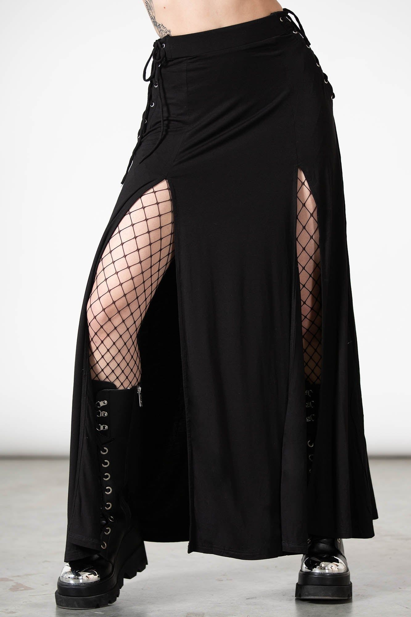 Hellverina Split Maxi Skirt Resurrect sold by Killstar product image thumbnail 2