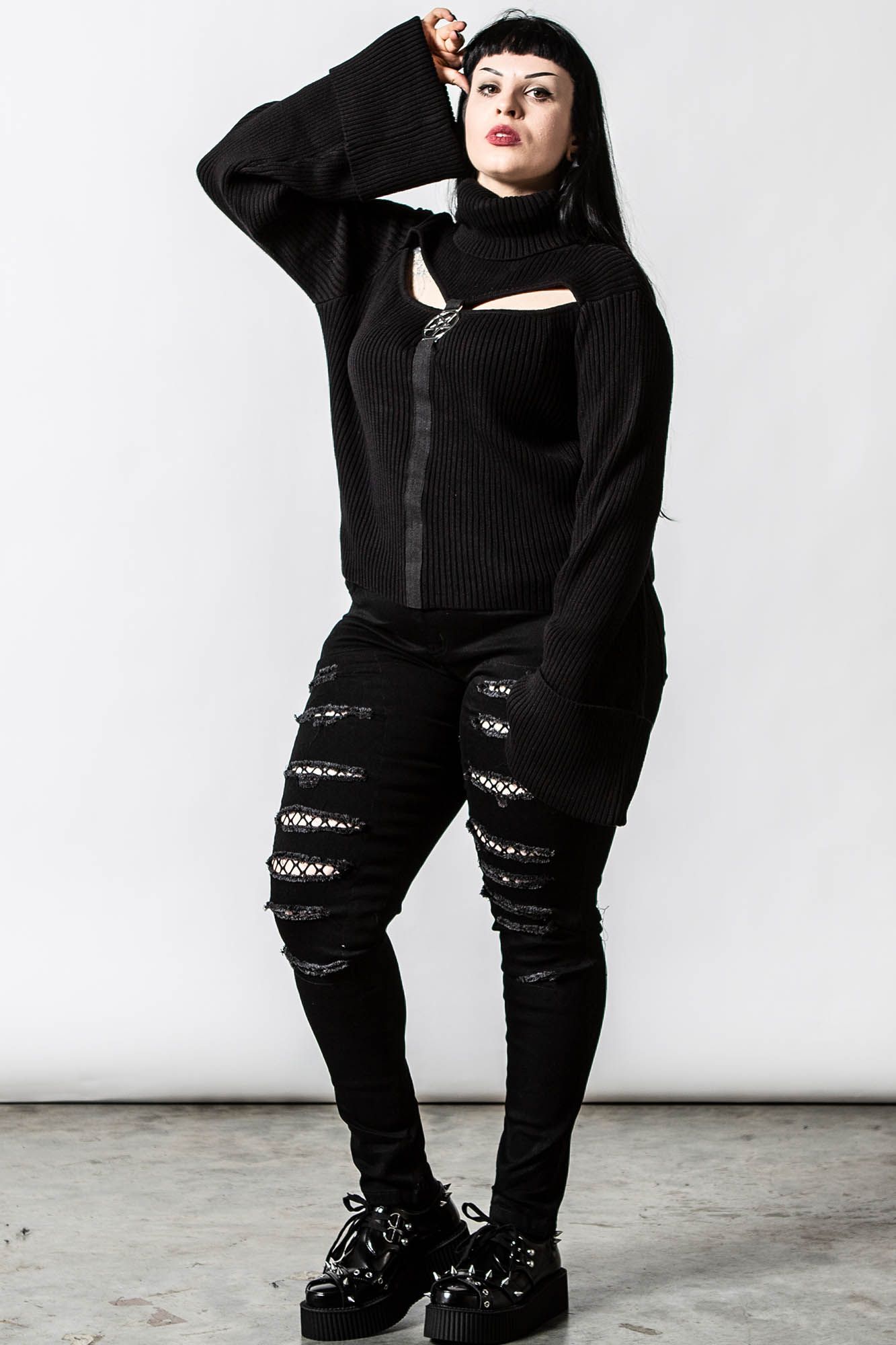 Touched By Darkness Sweater Resurrect sold by Killstar product image thumbnail 2