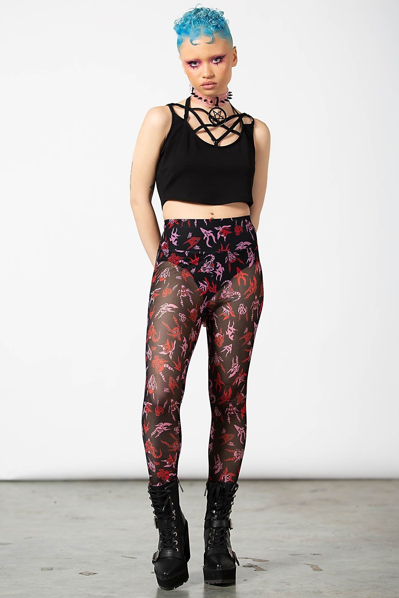 Devilish Leggings Resurrect sold by Killstar