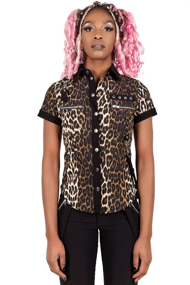 Cat's Meow Cap-Sleeve Shirt - Resurrect sold by Killstar