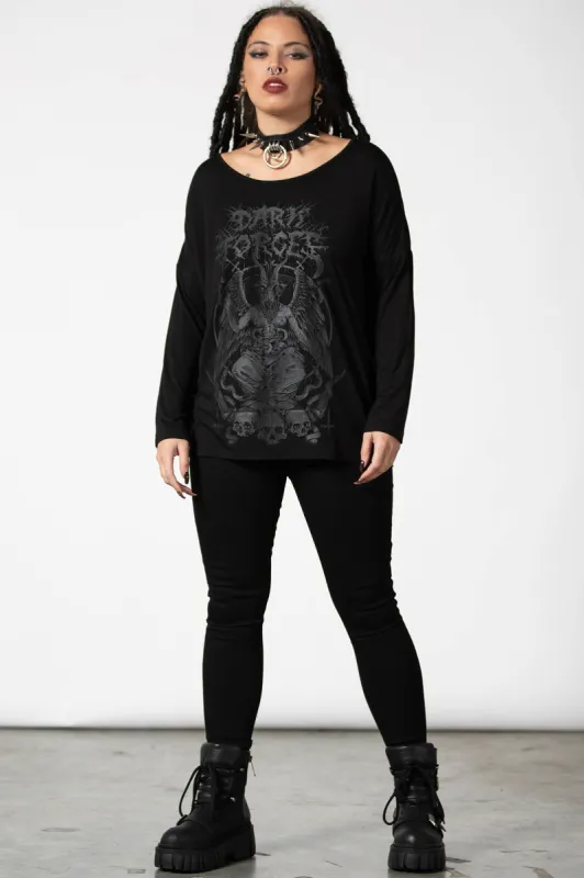 Dark Forces Boatneck Top sold by Killstar