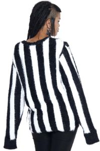 Stripe Me Down Sweater sold by Killstar