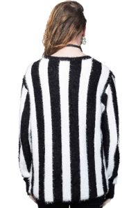 Stripe Me Down Sweater sold by Killstar